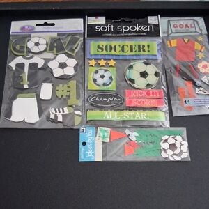 Champion Soccer Party Decoration Set - Green, Black, and White